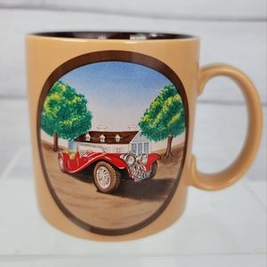 Russ Berrie Red Vintage Car Ceramic Cup Mug